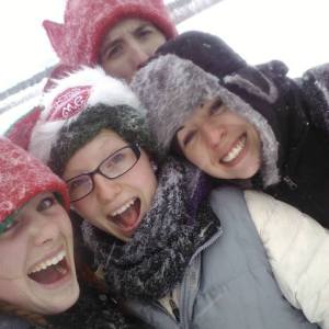 Family, Snow, Funny Hats
